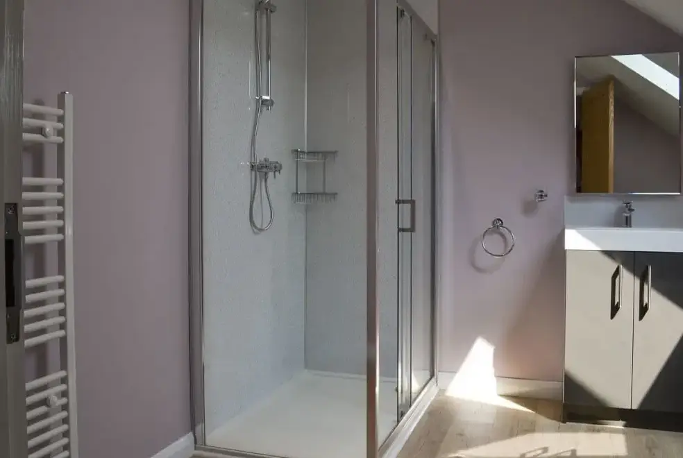 Shower room at Lucy's Lodge