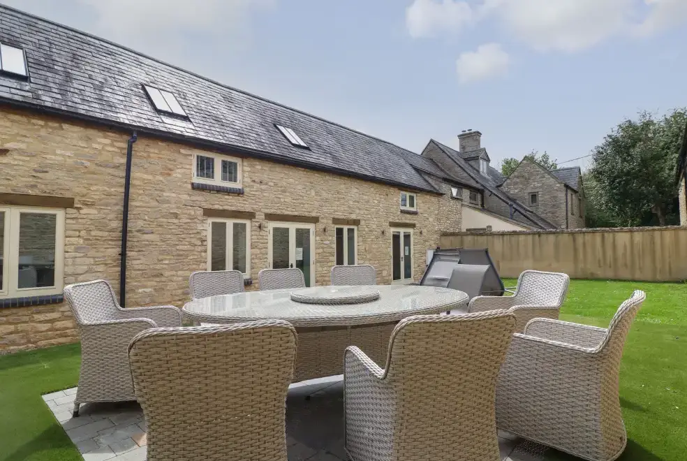 Patio area at Malt Barn