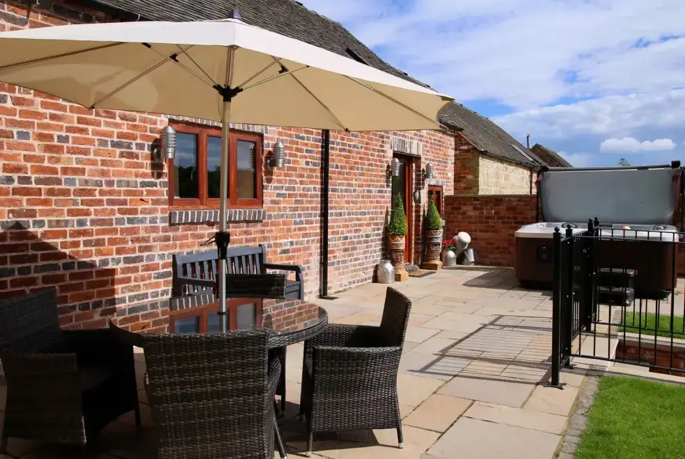 Patio area at Manor Barn