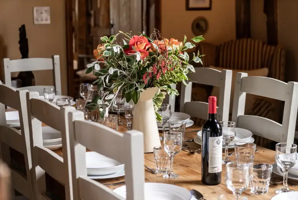 Dining room at Manor Farm Barn