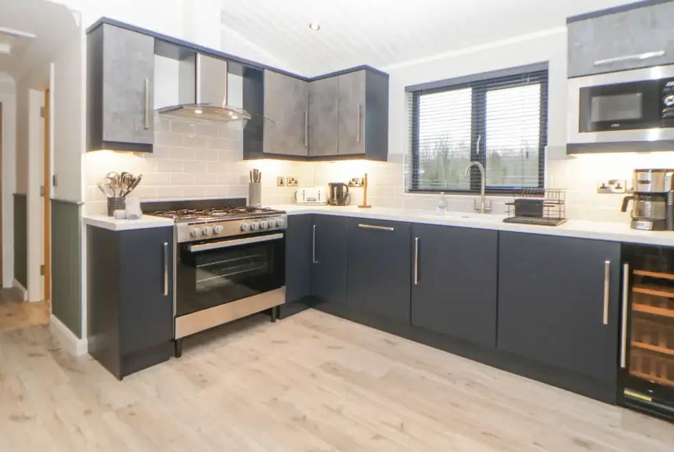 Well equipped kitchen at Meadow Lodge