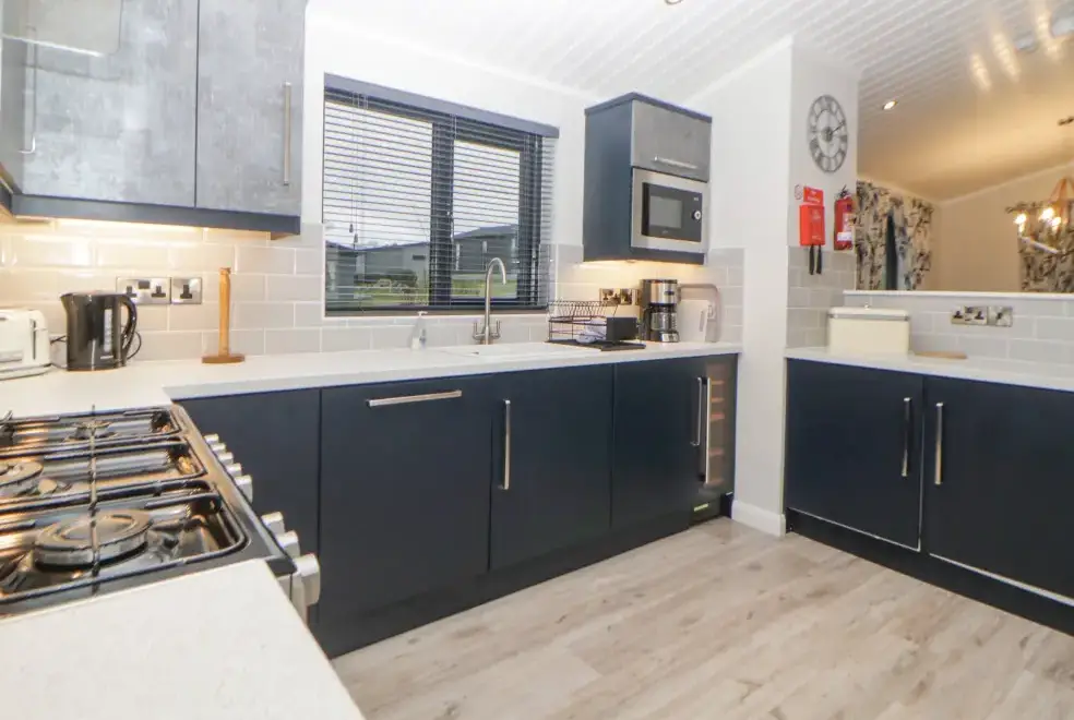 Well equipped kitchen at Meadow Lodge