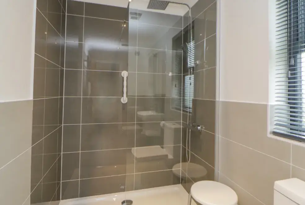 Shower room at Meadow Lodge