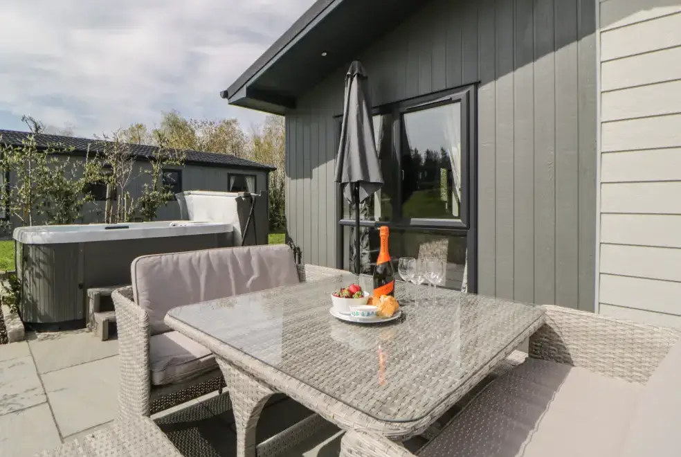 Patio area at Meadow Lodge