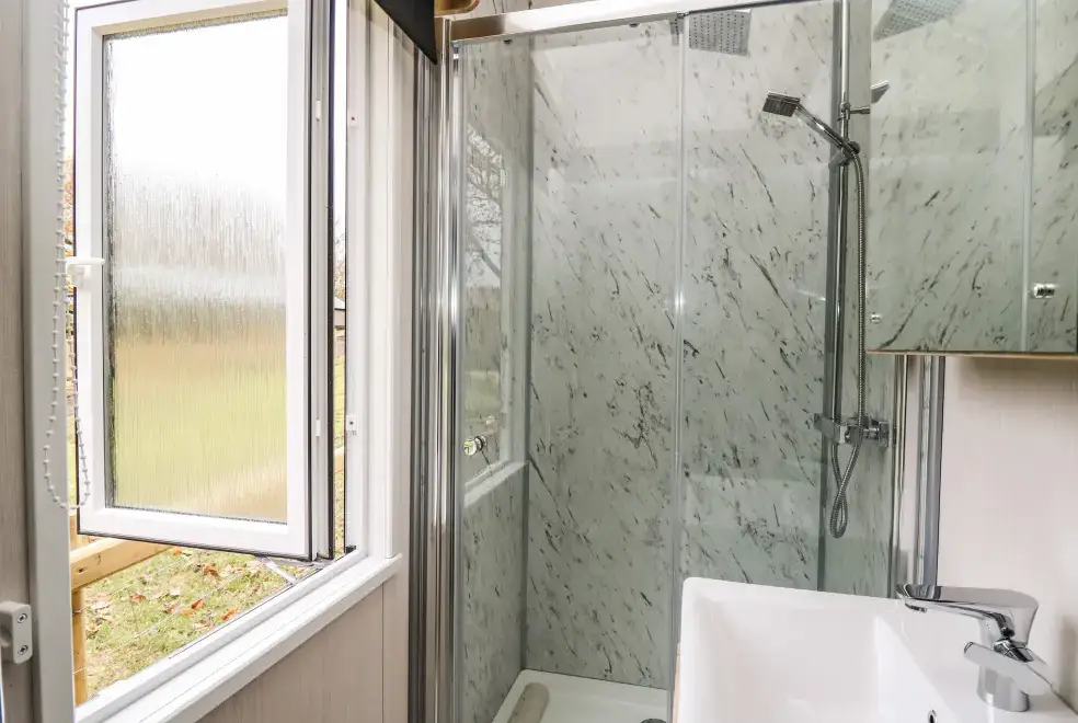 Shower room at Meadow Retreat