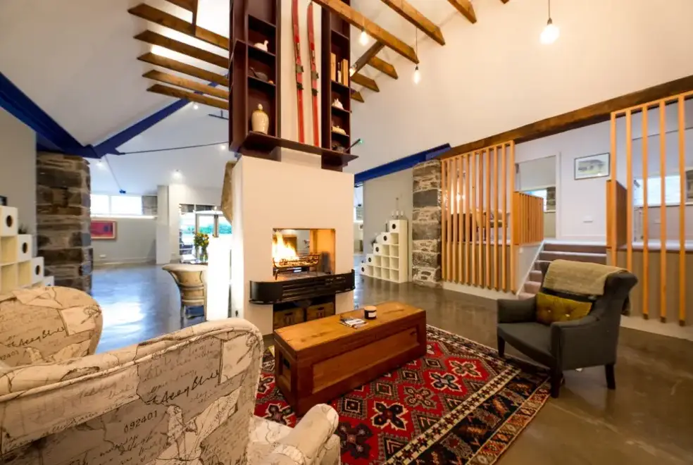 Open plan living area at Menzies Steading