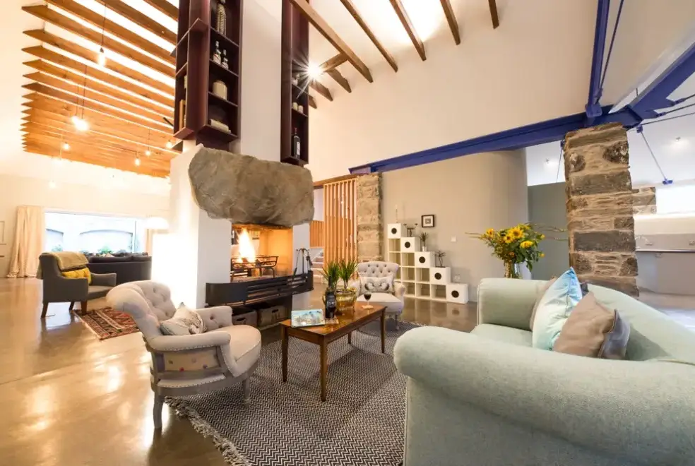 Open plan living area at Menzies Steading