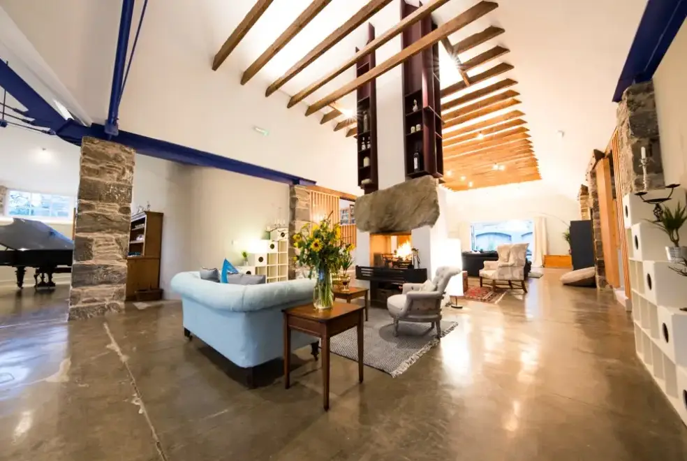 Open plan living area at Menzies Steading