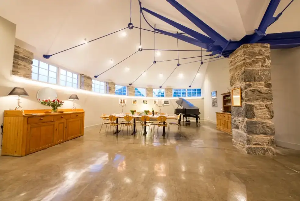 Open plan living area at Menzies Steading