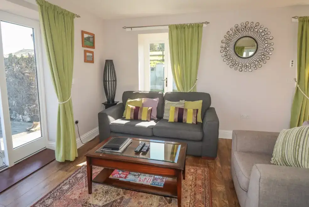 Lounge at Middle Barn Dogs-welcome Cottage, South West England