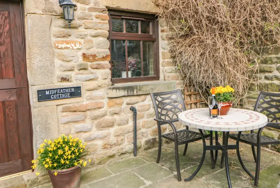 Patio area at Midfeather Cottage