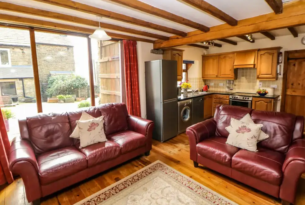 Open plan living area at Midfeather Cottage