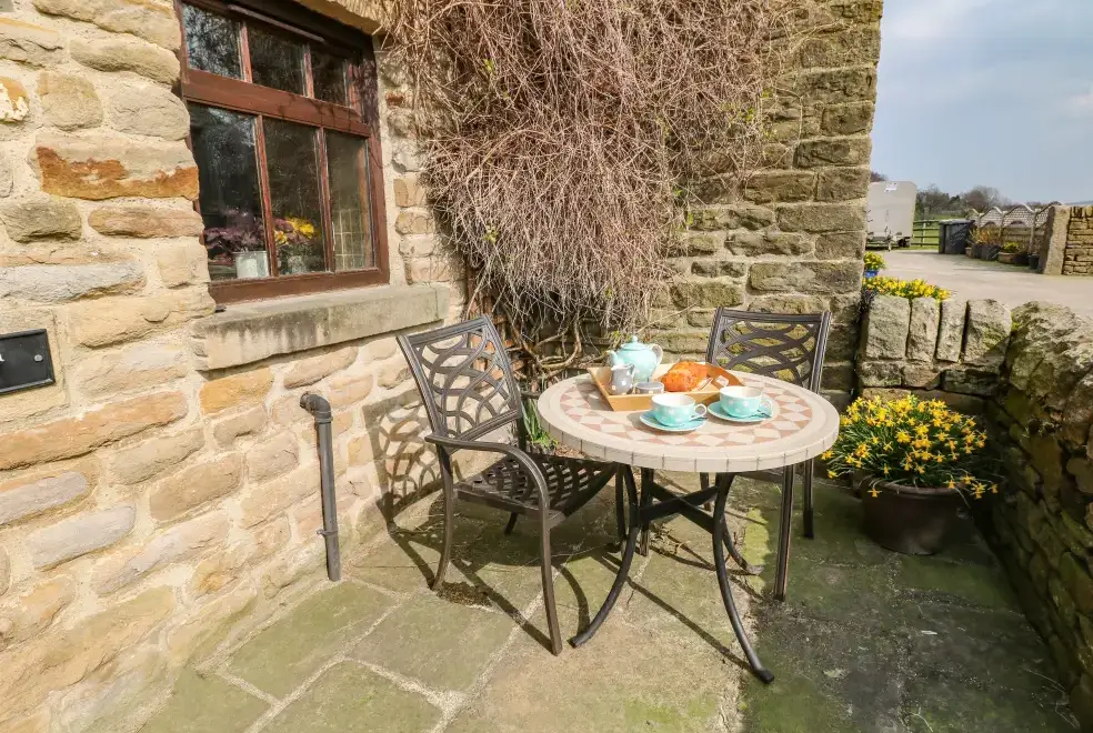 Patio area at Midfeather Cottage