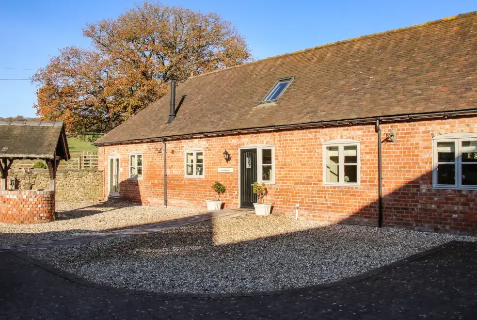 Milking Parlour Country Retreat, Shropshire Hills, from the outside