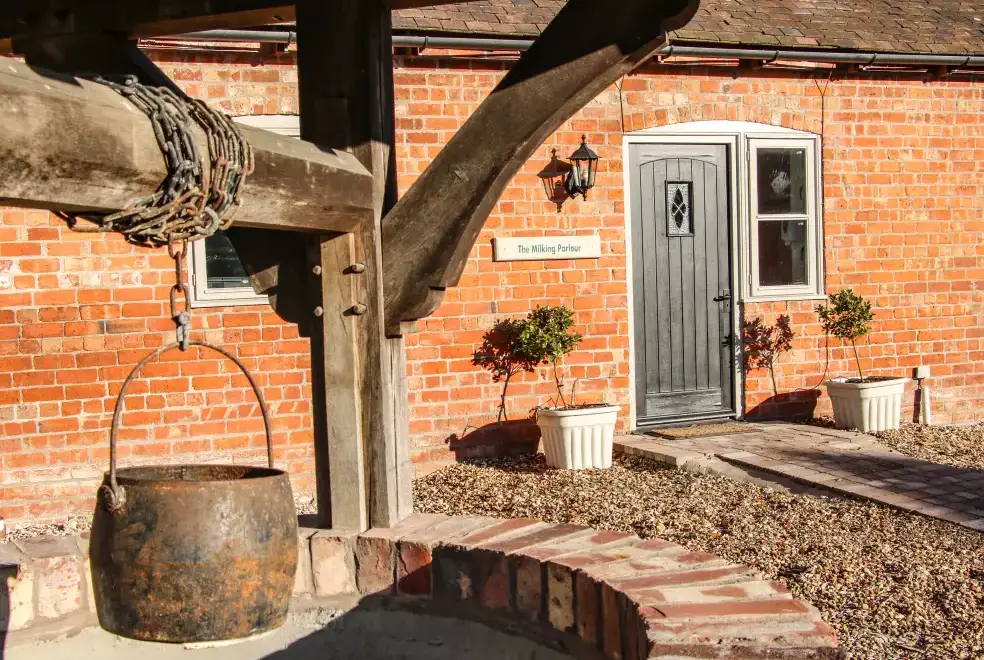Milking Parlour Country Retreat, Shropshire Hills, from the outside