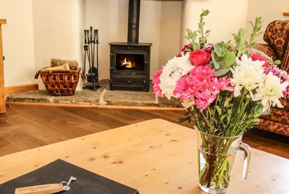 Lounge at Milking Parlour Country Retreat, Shropshire Hills