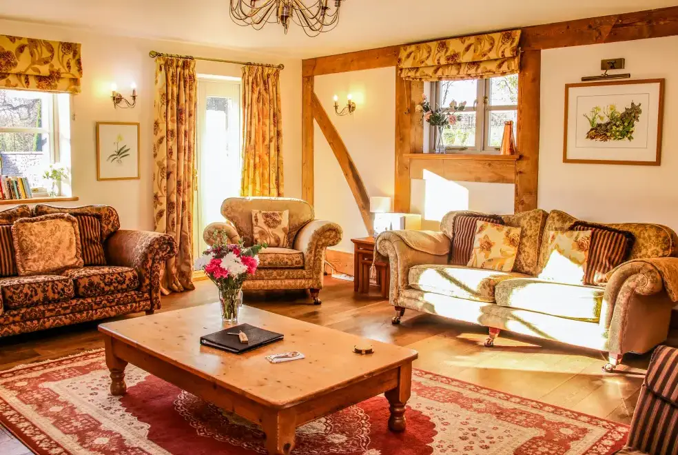 Lounge at Milking Parlour Country Retreat, Shropshire Hills