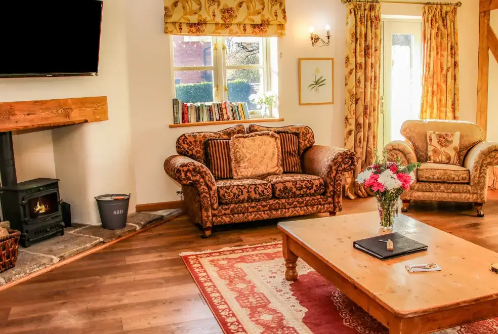 Lounge at Milking Parlour Country Retreat, Shropshire Hills
