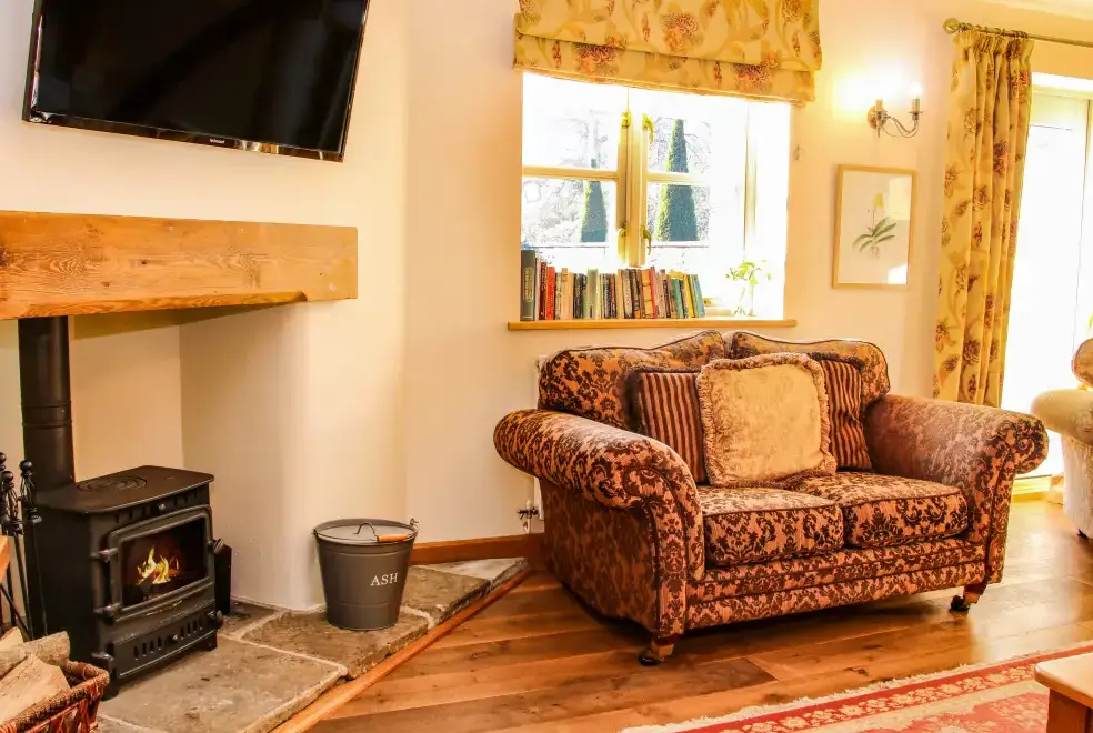 Lounge at Milking Parlour Country Retreat, Shropshire Hills