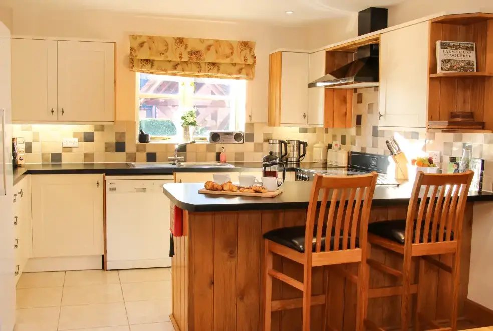 Kitchen/diner at Milking Parlour Country Retreat, Shropshire Hills