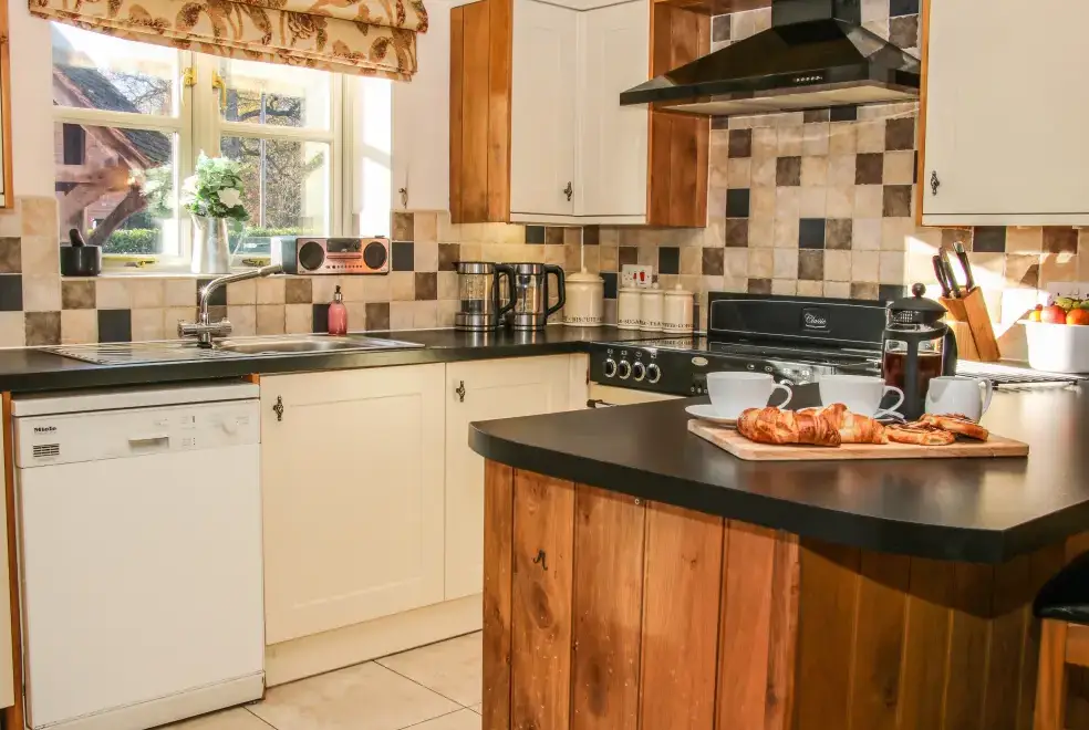 Kitchen/diner at Milking Parlour Country Retreat, Shropshire Hills