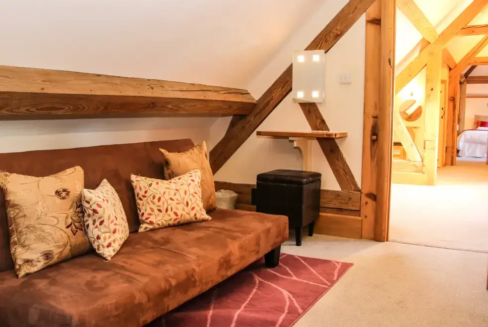 Lounge at Milking Parlour Country Retreat, Shropshire Hills