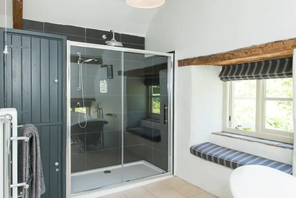 Shower room at Mill Cottage