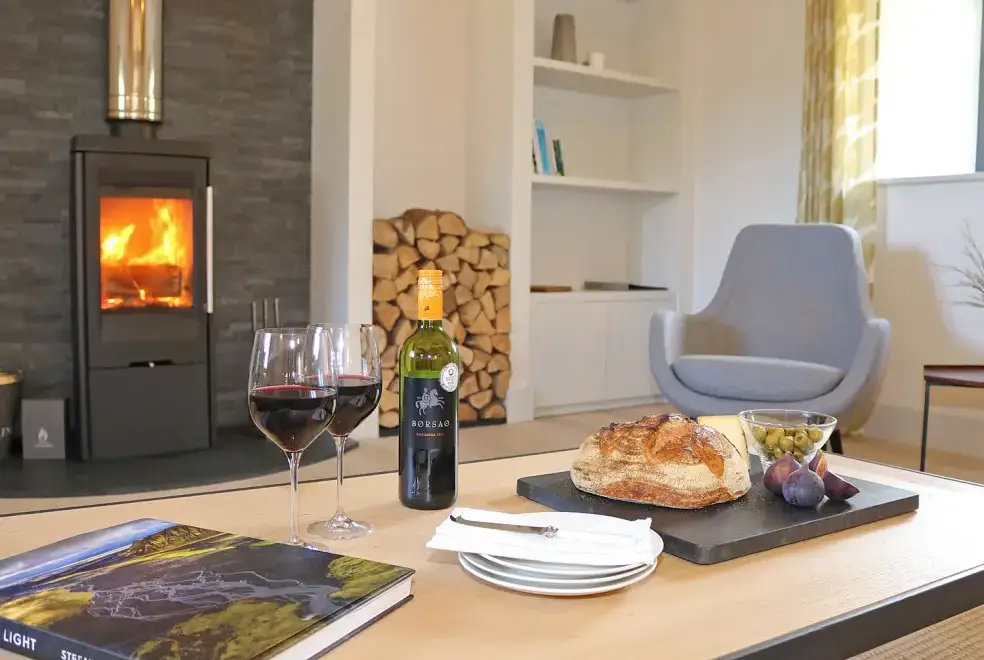 Lounge at Mill House, Boskensoe Barns