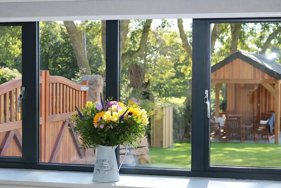 Garden at Mill House, Boskensoe Barns