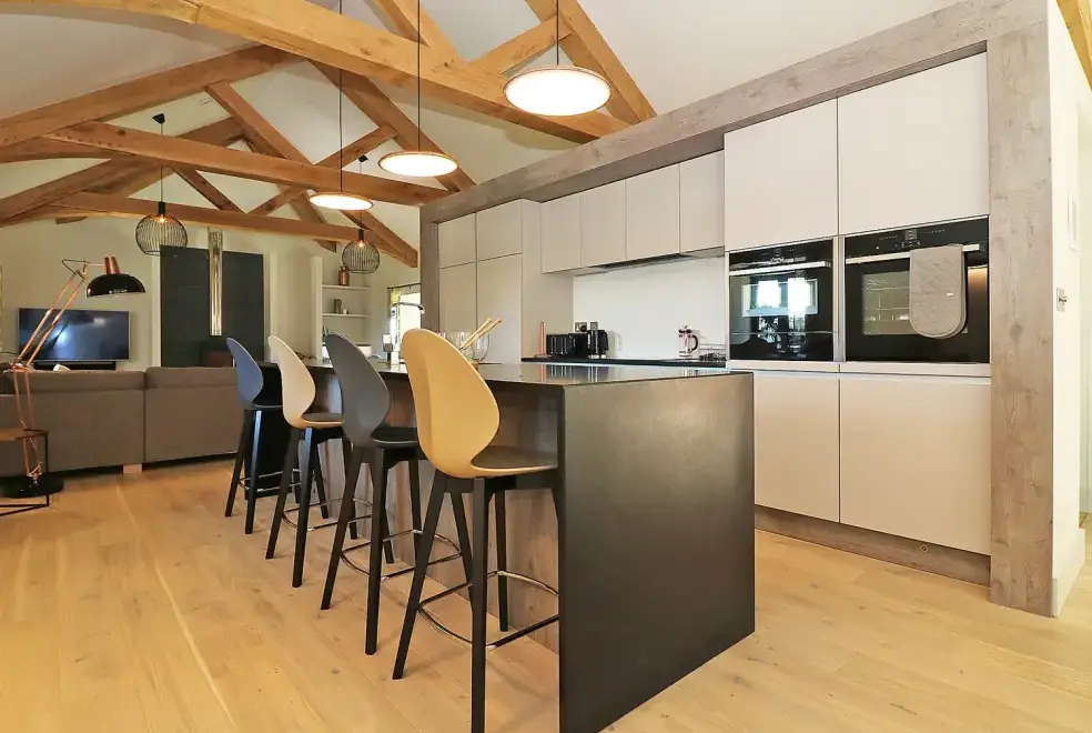 Kitchen/diner at Mill House, Boskensoe Barns