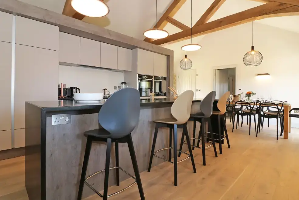 Kitchen/diner at Mill House, Boskensoe Barns