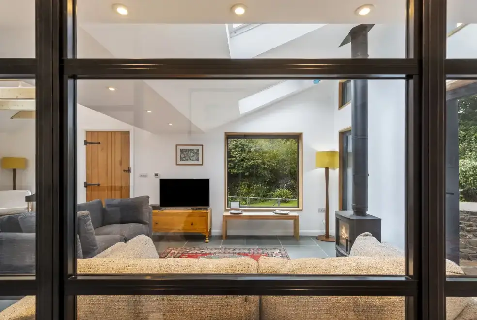 Open plan living area at Mill Lodge