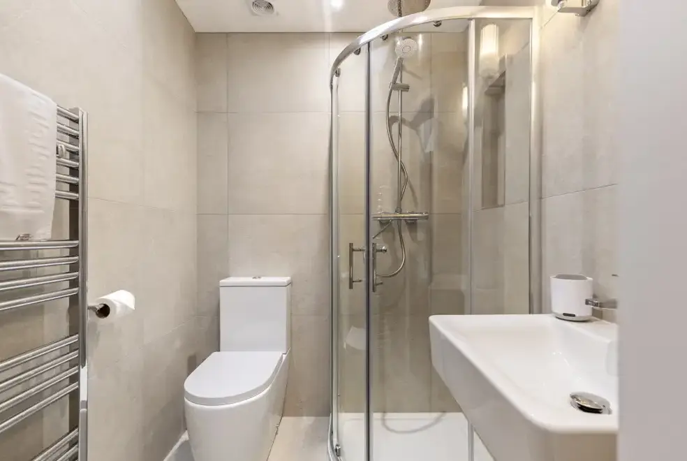 Shower room at Mill Lodge