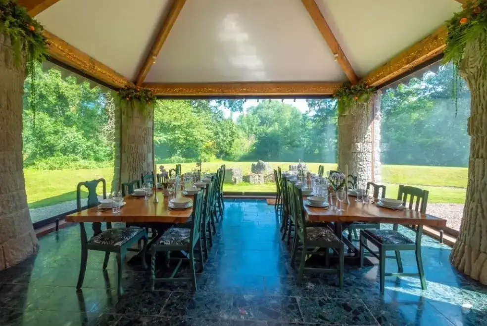 Dining room at Monnow Valley Studio