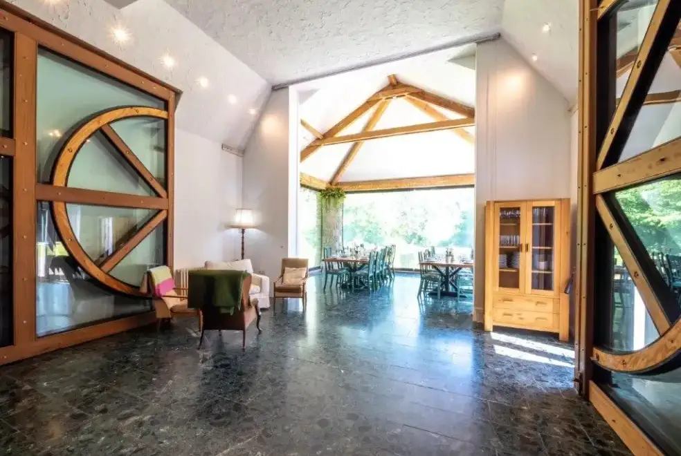 Open plan living area at Monnow Valley Studio