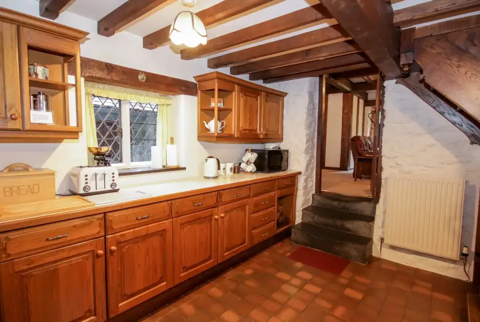 Farmhouse style kitchen at Nant Cottage