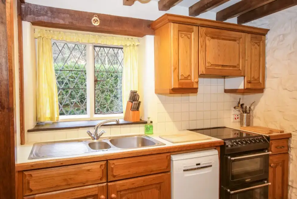 Farmhouse style kitchen at Nant Cottage