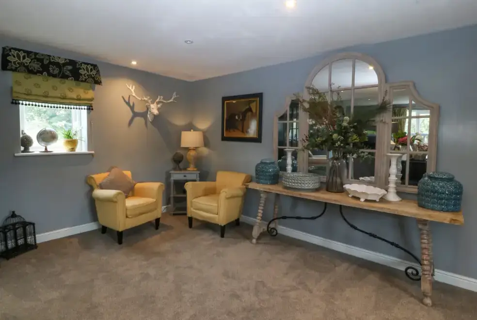 Drawing room at Nant-yr-Rhedyn