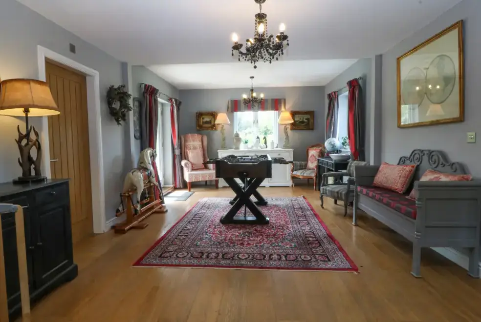 Drawing room at Nant-yr-Rhedyn