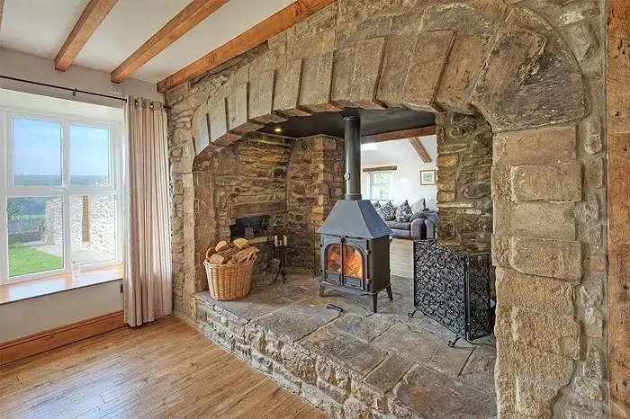 Drawing room at New Hall Farmhouse 