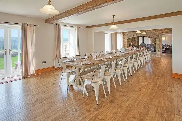 Dining room at New Hall Farmhouse 