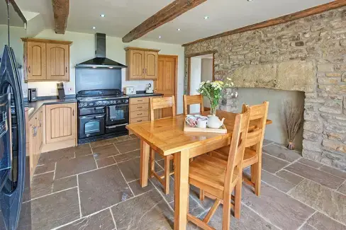 Farmhouse style kitchen at New Hall Farmhouse , County Durham
