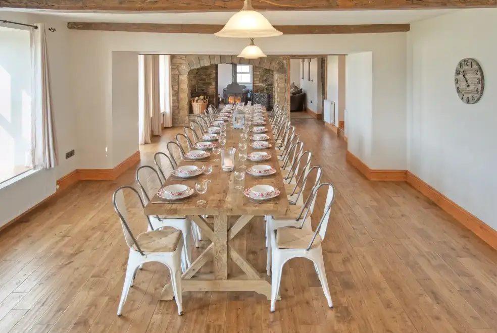Dining room at New Hall Farmhouse 