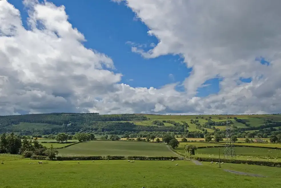 Countryside views at New Hall Farmhouse 