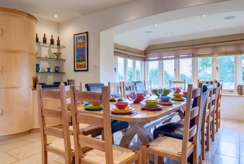 Dining room at New Yatt Farm