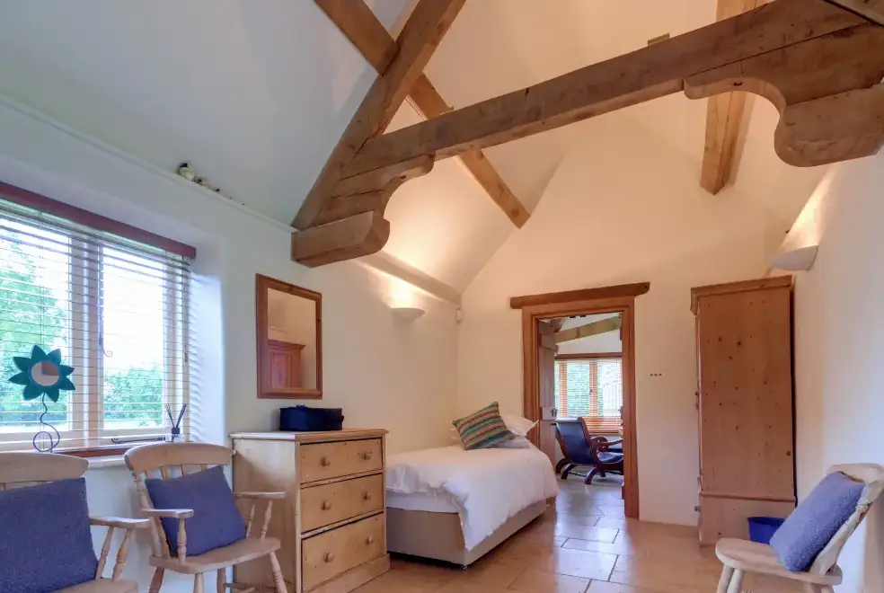Bedroom at New Yatt Farm