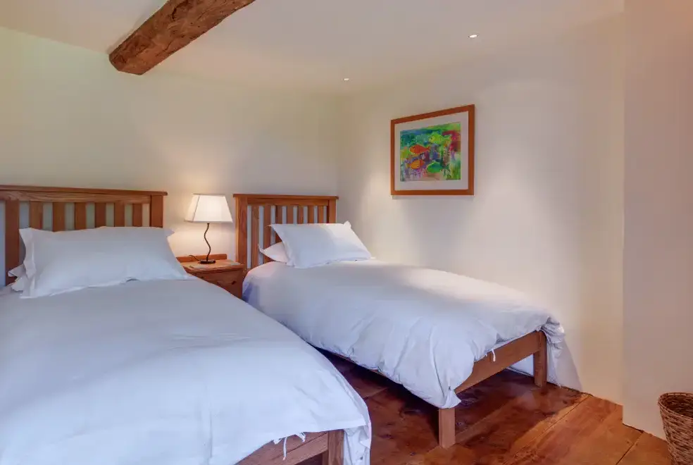 Bedroom at New Yatt Farm