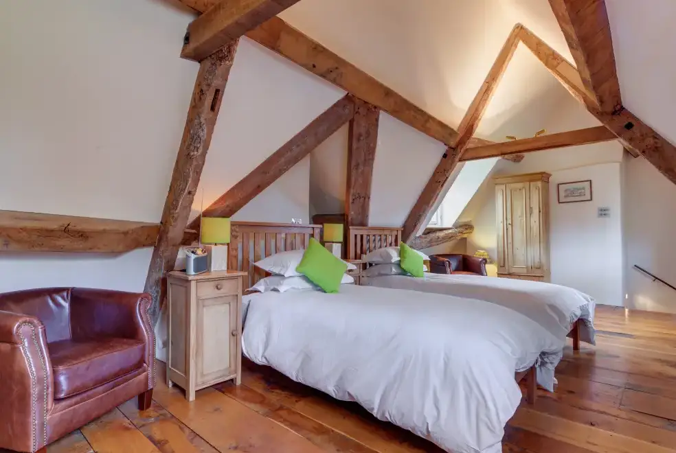 Bedroom at New Yatt Farm