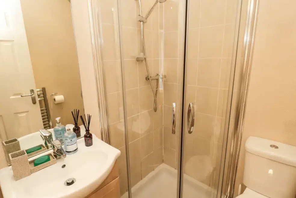 Shower room at Number 43 Burnside Lodge