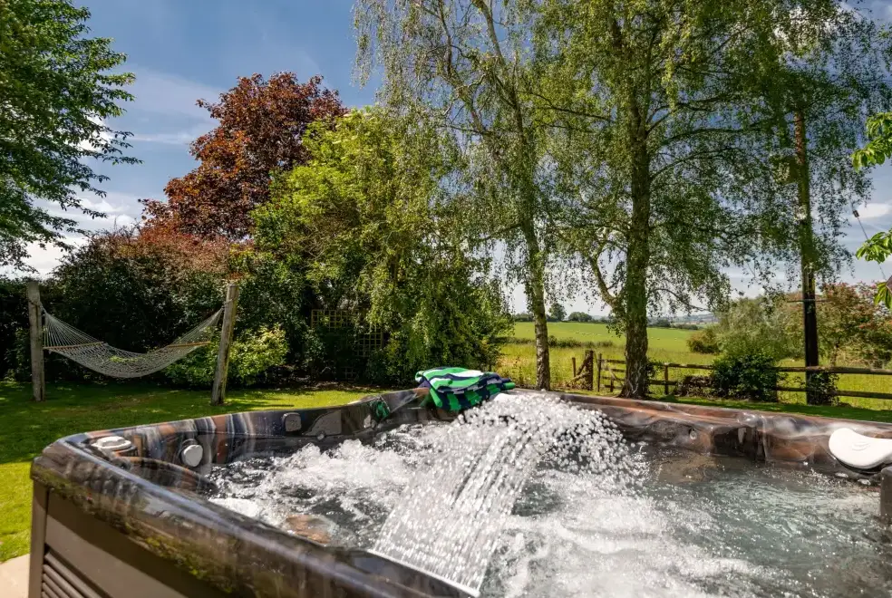 Private Hot Tub at Old Barn House, Hereford